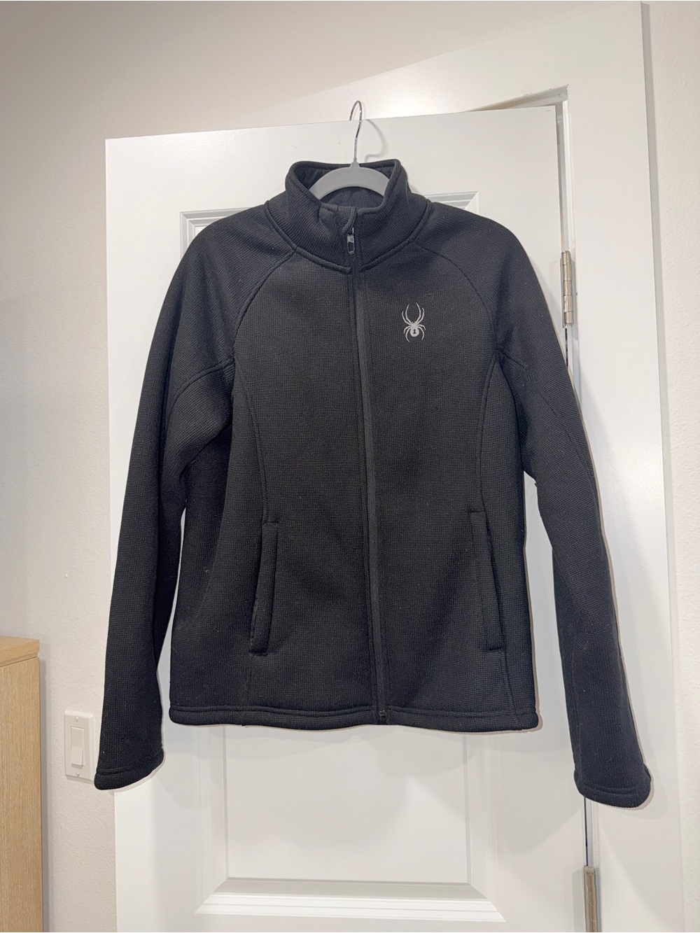 Spyder Black Zip-Up Fleece Jacket